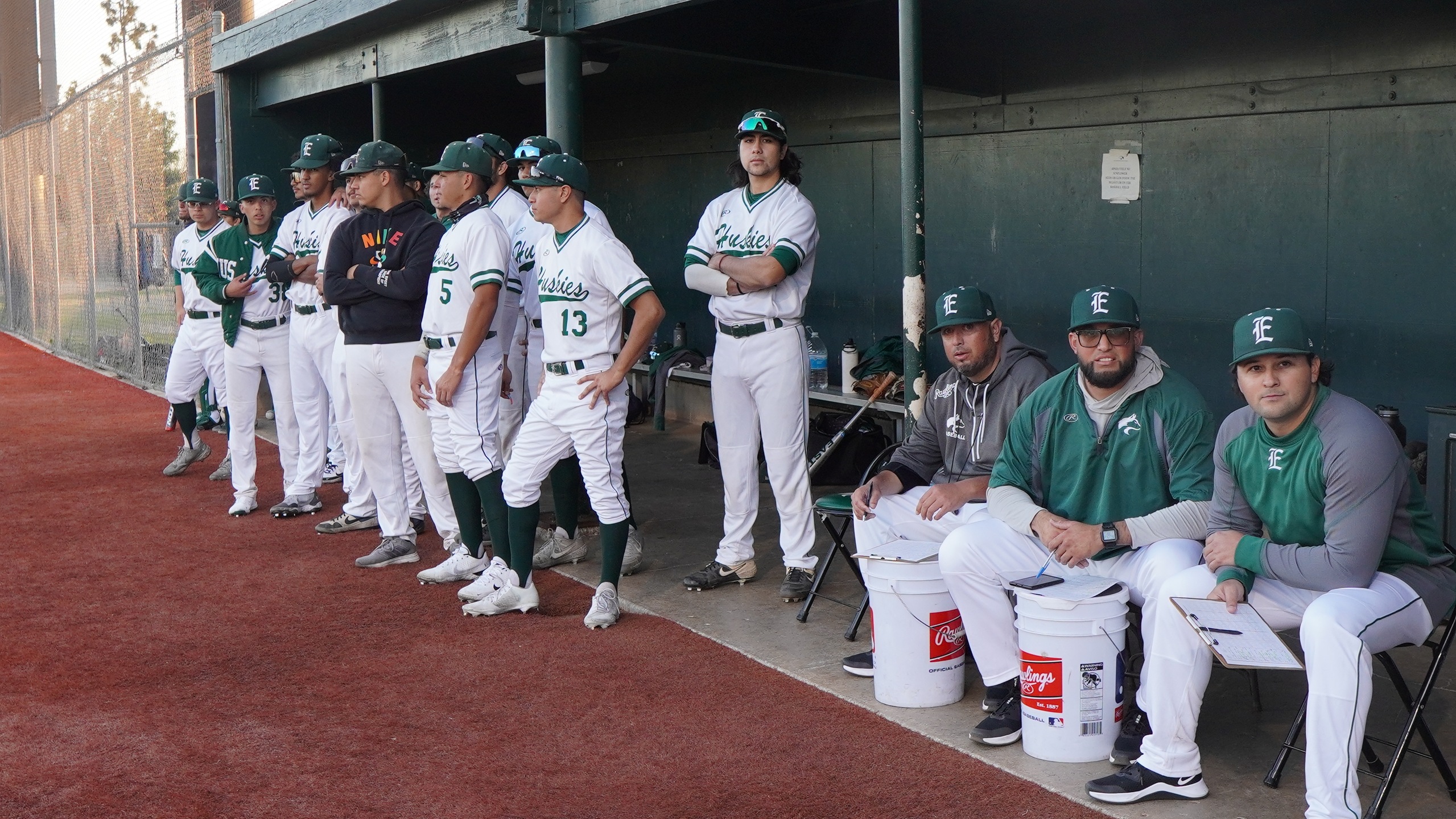 Huskies prepare to take the field on Opening Night.