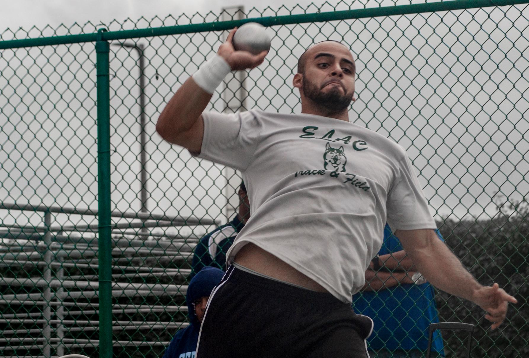 Santiesteban wins first in the shot put