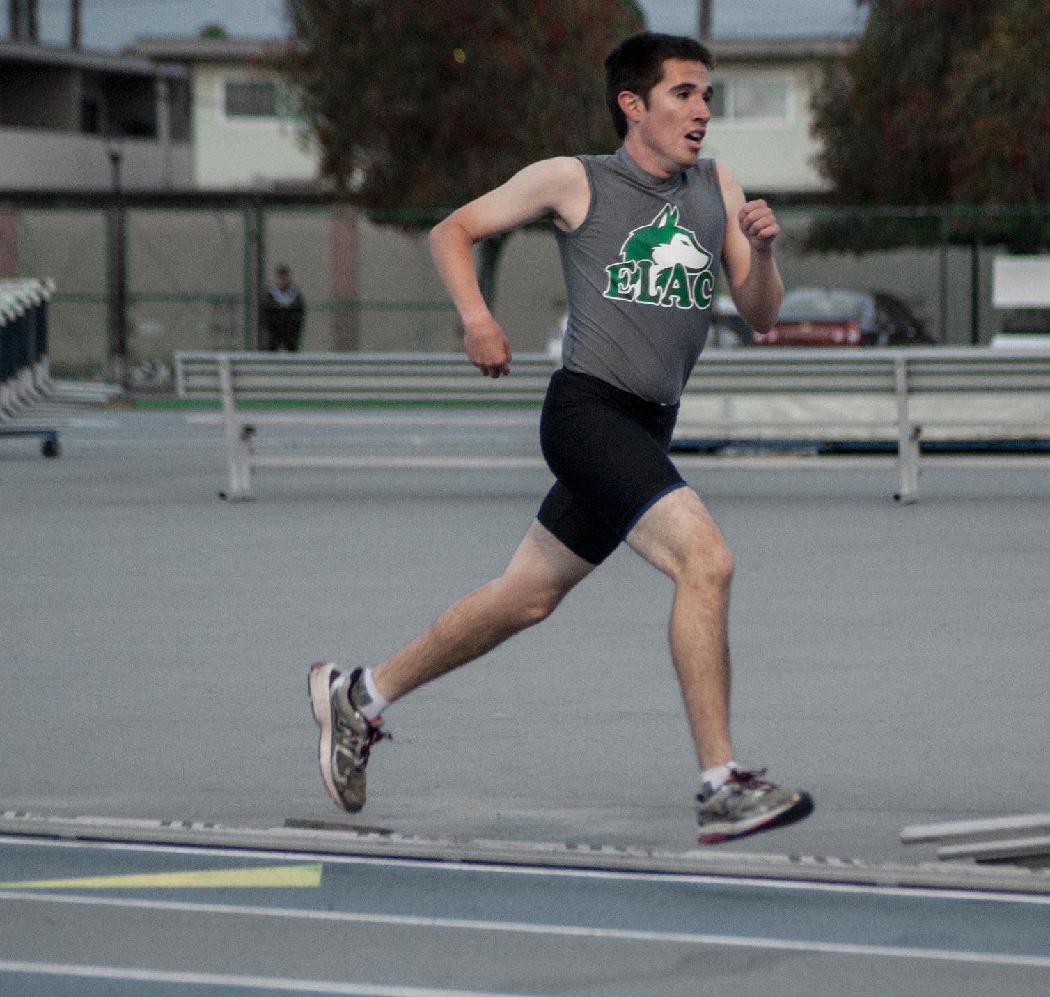 East Los Angeles College sophomore Fernando Jauregui competes in long distance events for the men's track and field team.