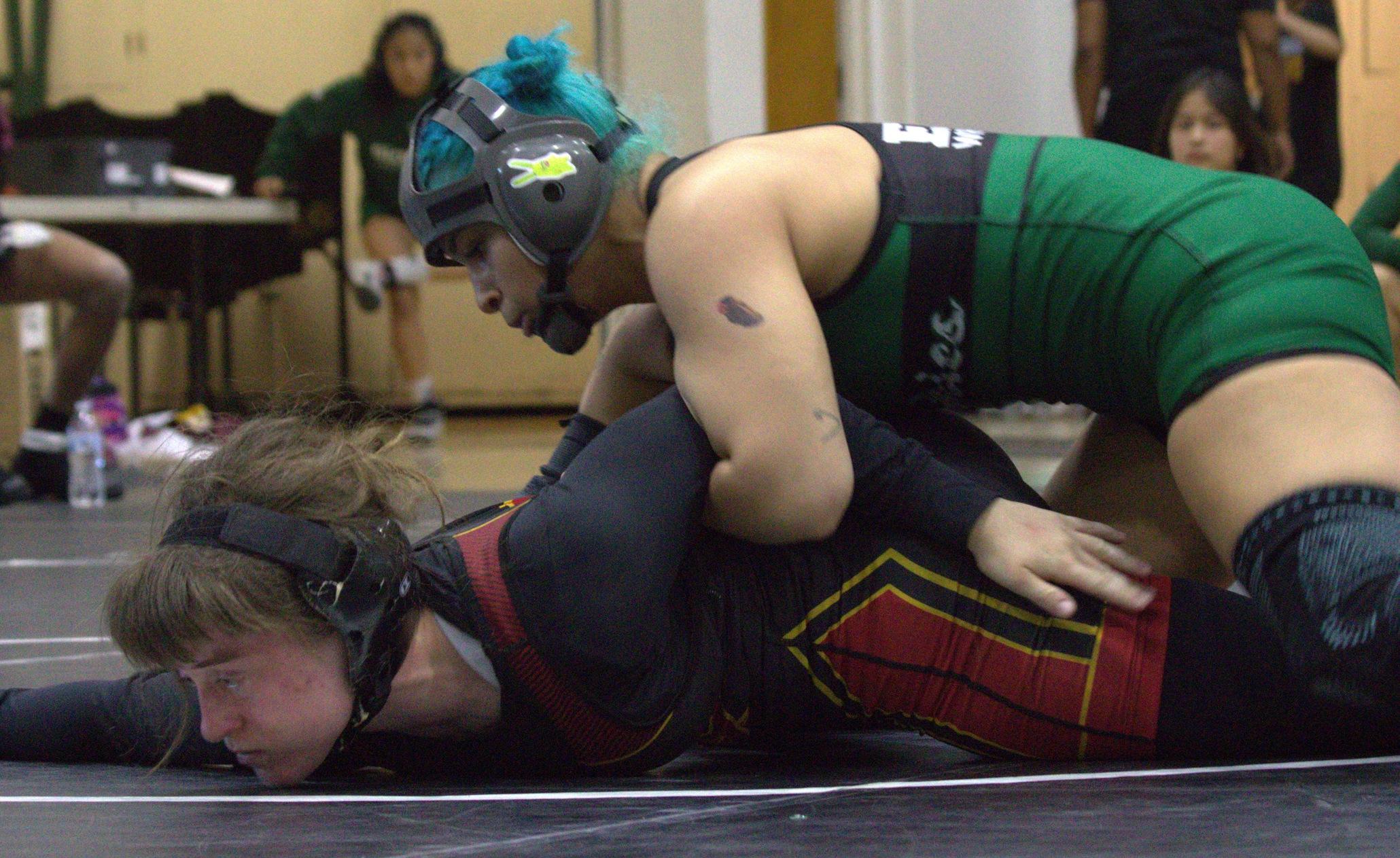 ELAC's Lynette Legados earning ride time vs Sac City's marina Ramsey-Glibert